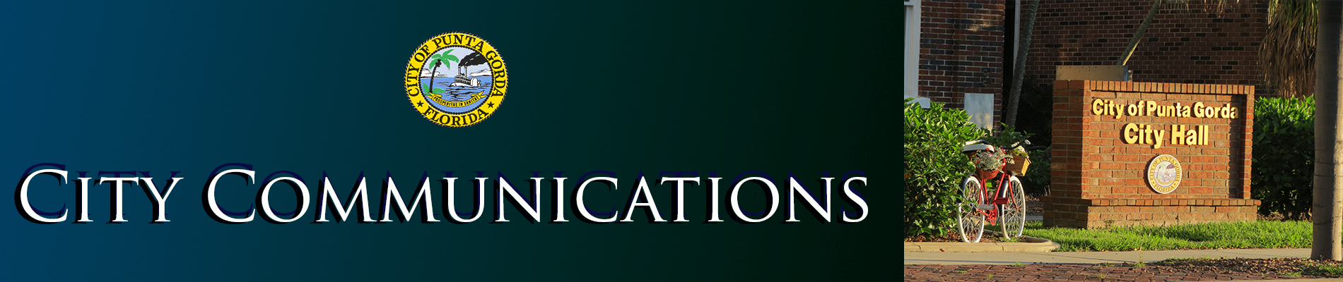 Image of City Logo and City Communications Banner Green