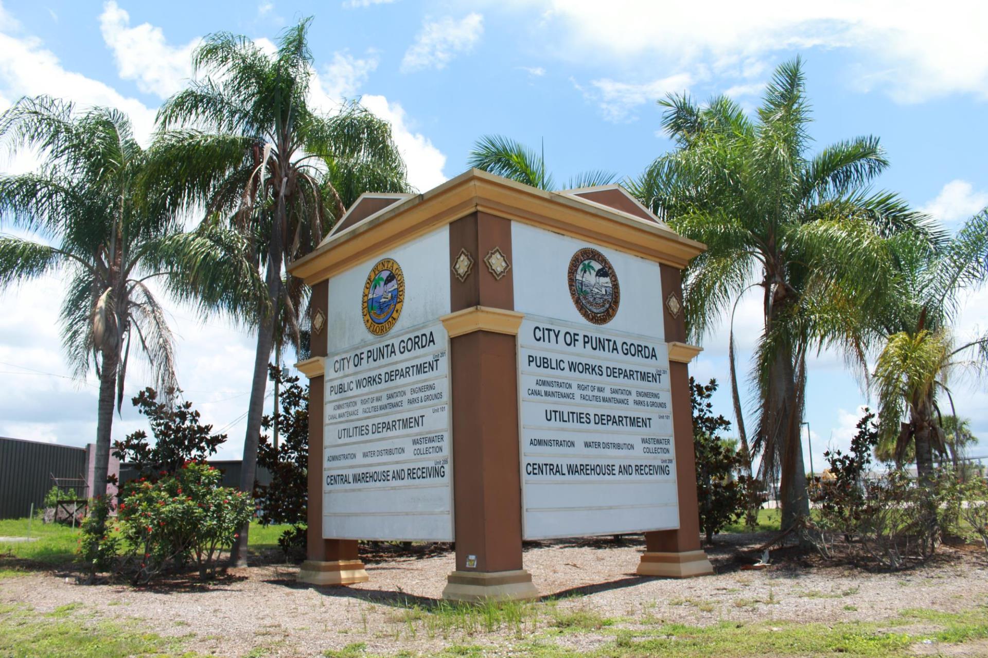 Photo of Public Works/Utilities Campus Main Sign