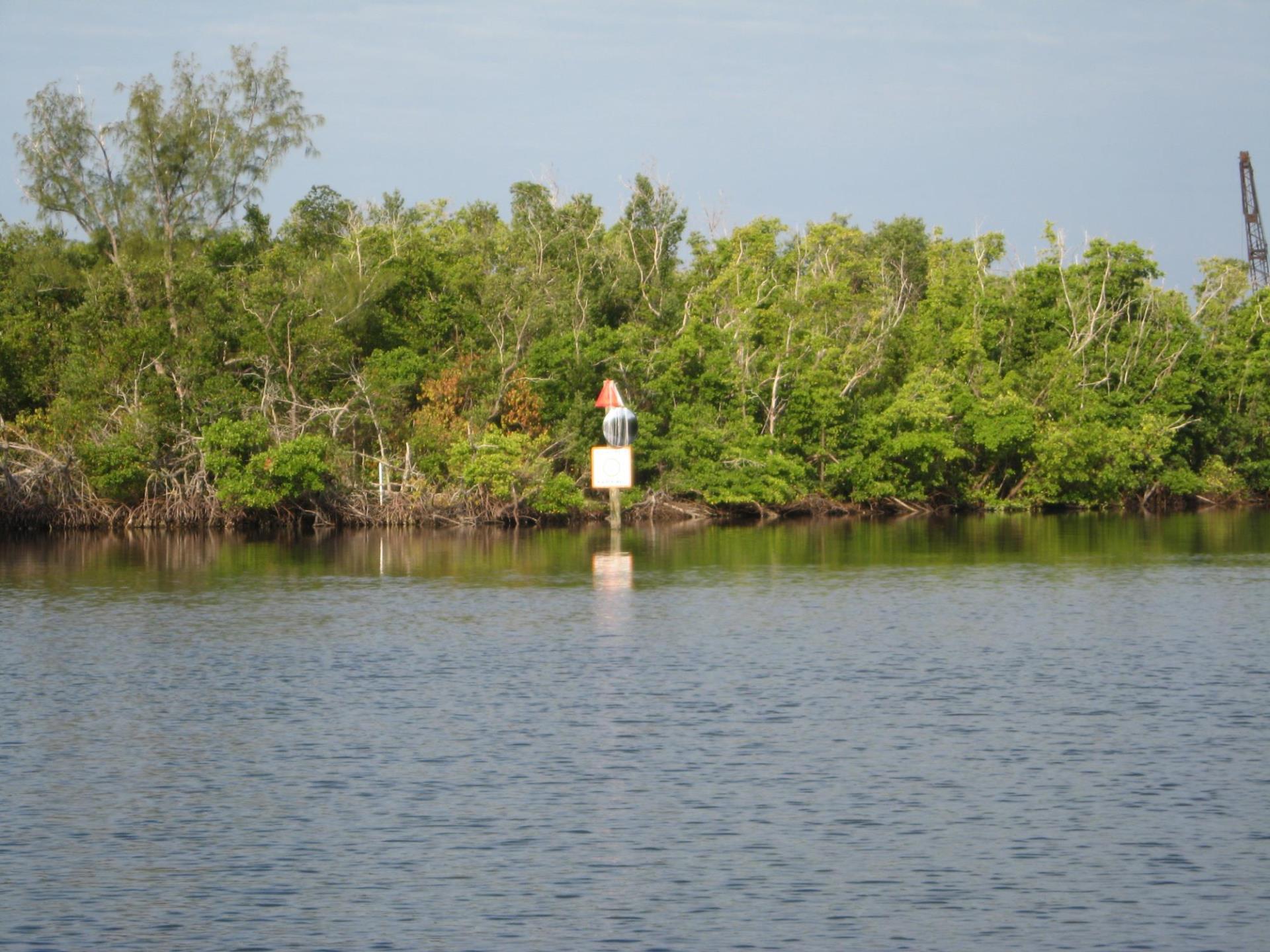 Image of water way markers located in water at Ponce.