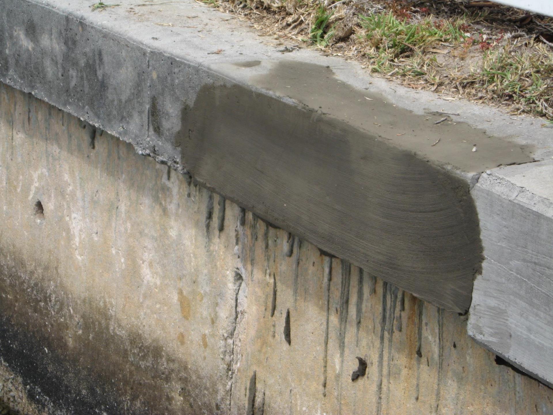 Image of seawall cap concrete repair