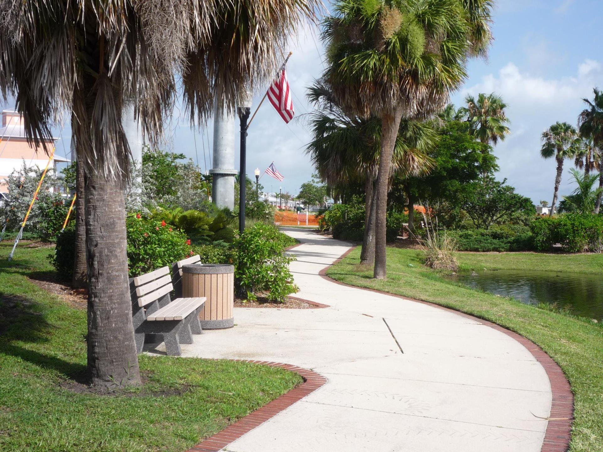 Laishley Park pathway to gazebo