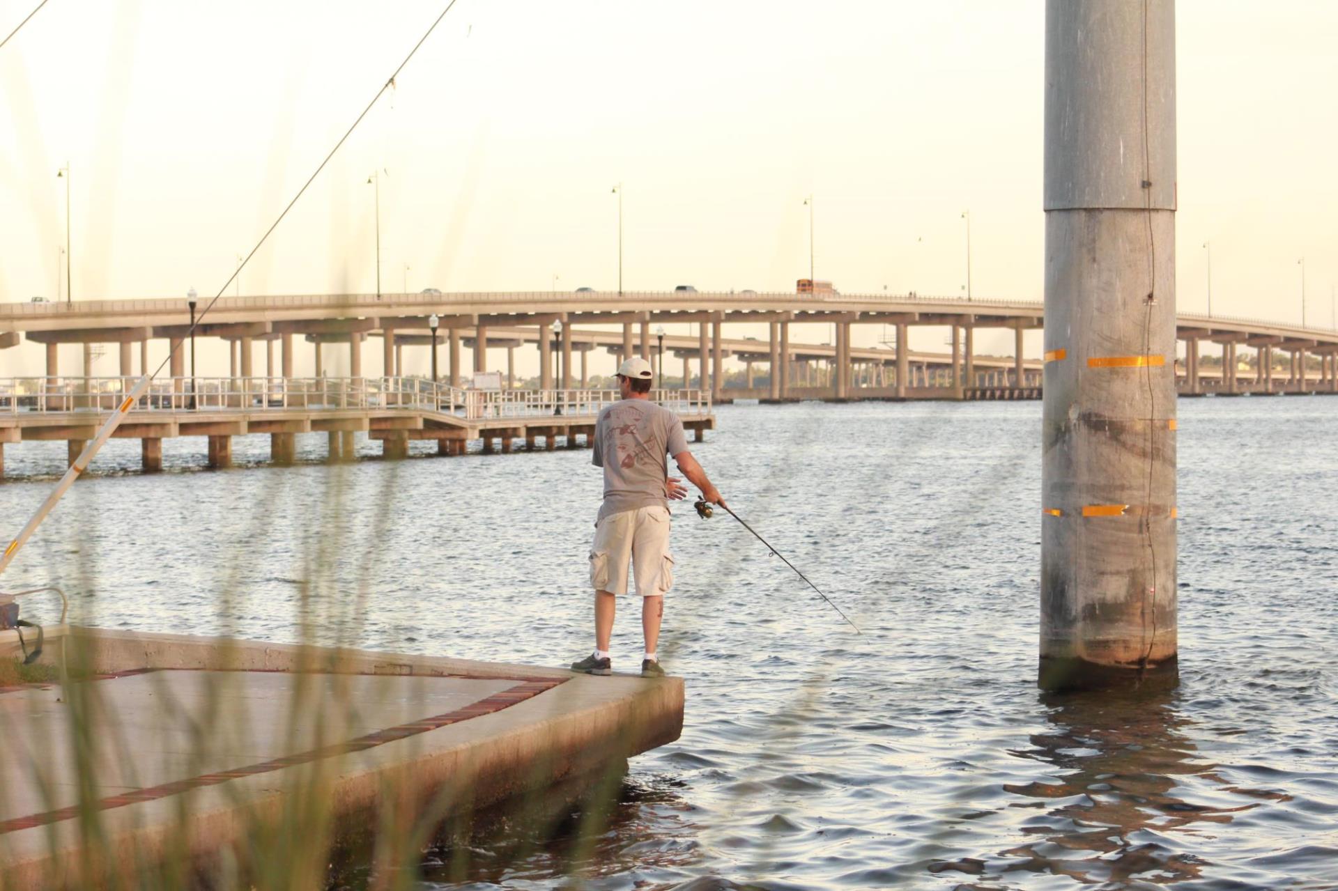 Fisherman at Laishley waterside