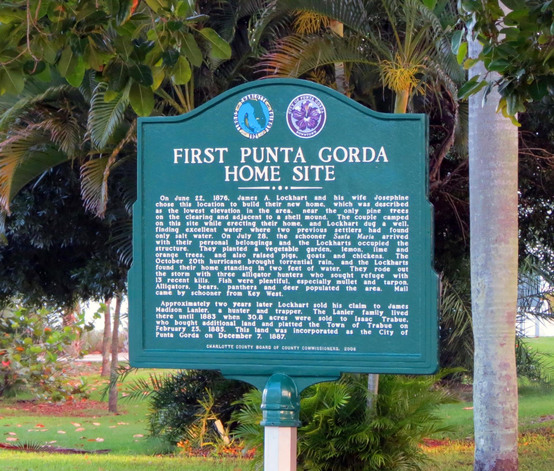 first punta gorda home state sign