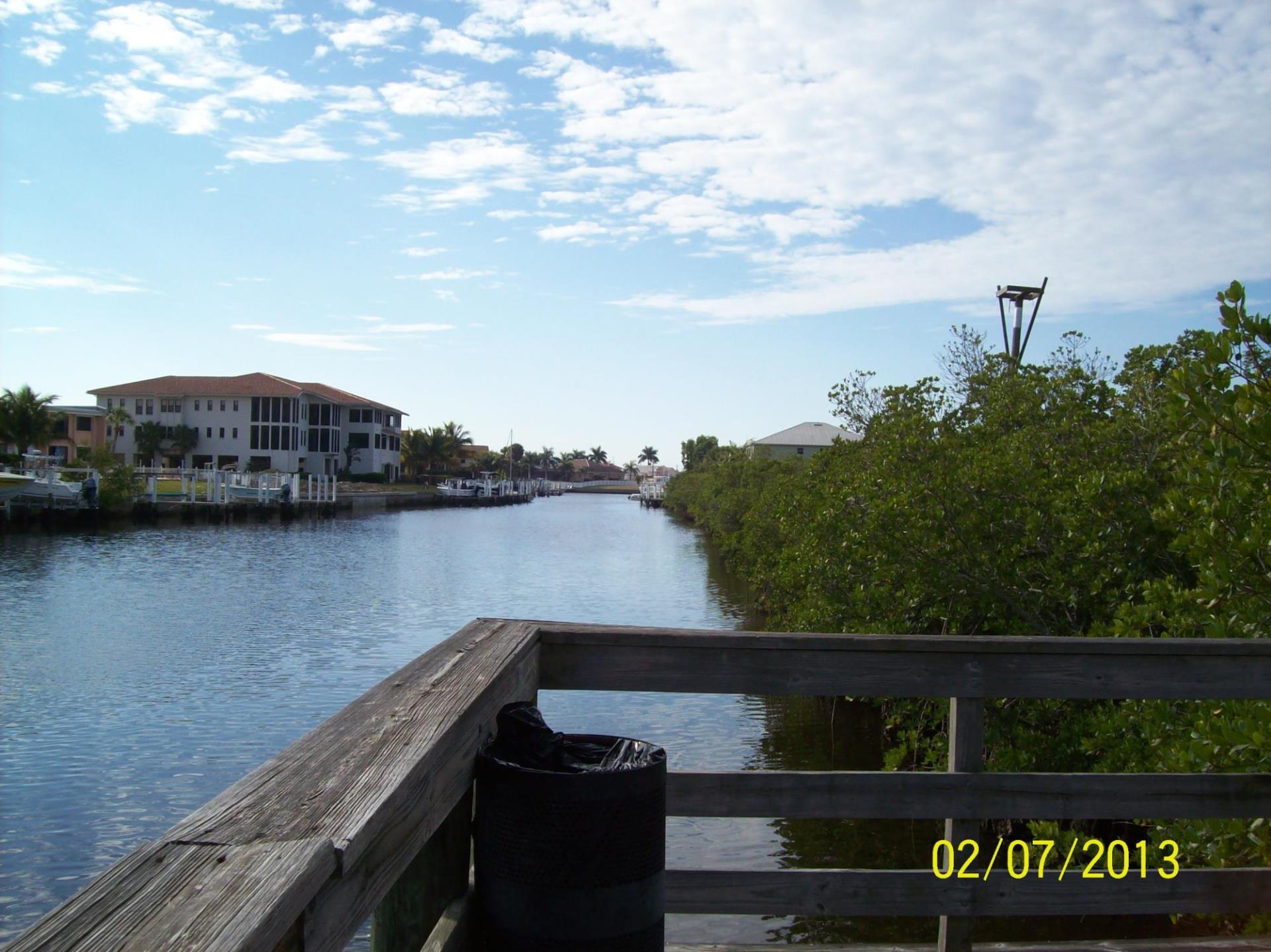 picture of the harbor off of nature park and background buildings