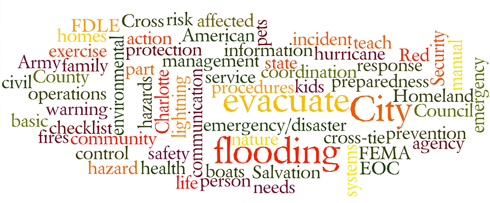 Image of Emergency Preparedness Word Cloud Cover - Key Words